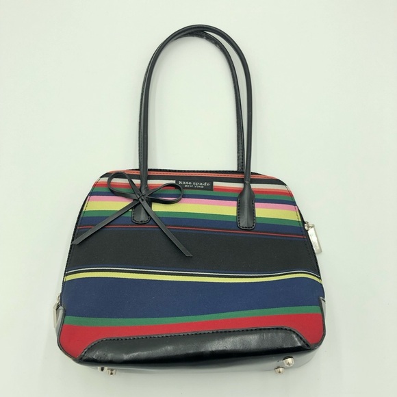 Vintage Kate Spade Striped Shoulder Bag OS - Picture 1 of 14